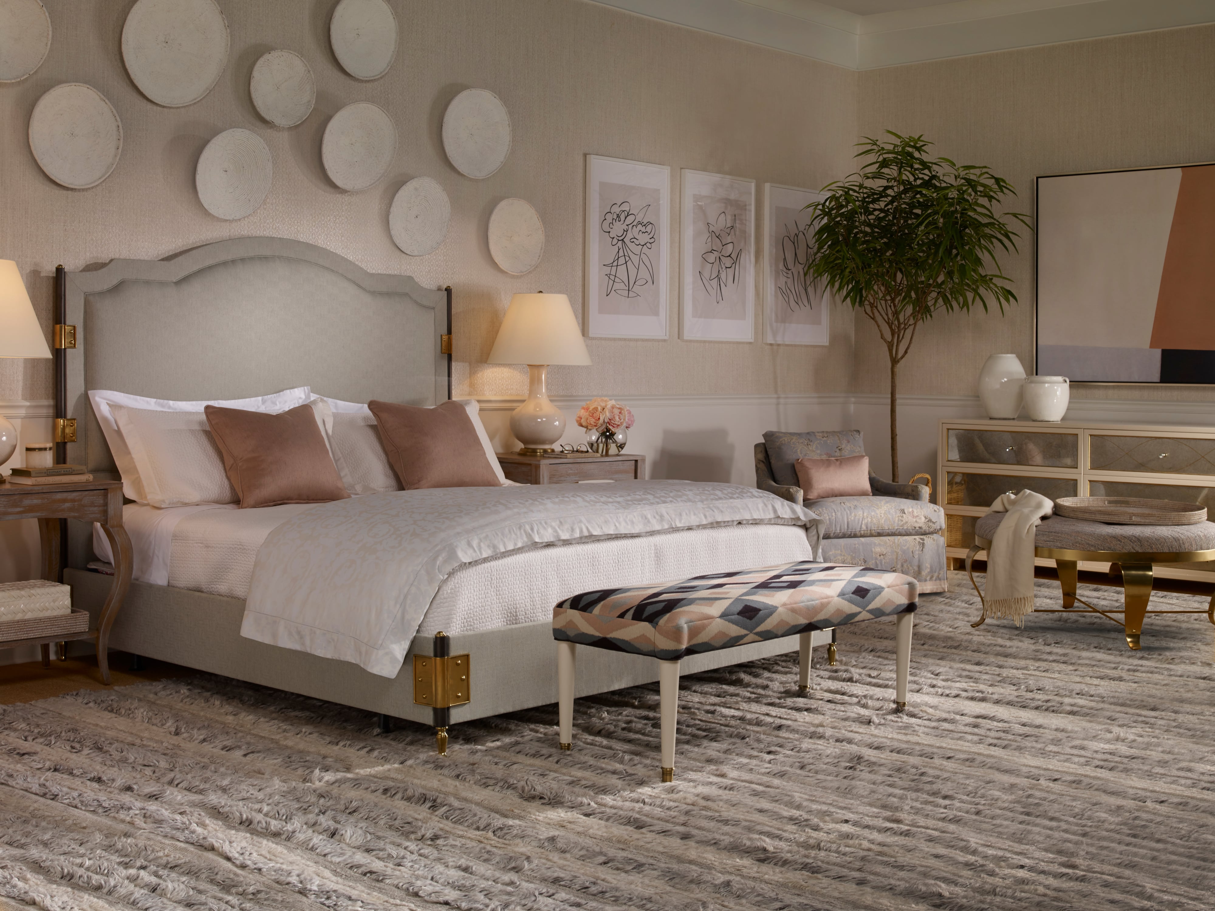 Gemma Bed With Uph Headboard - Cal King