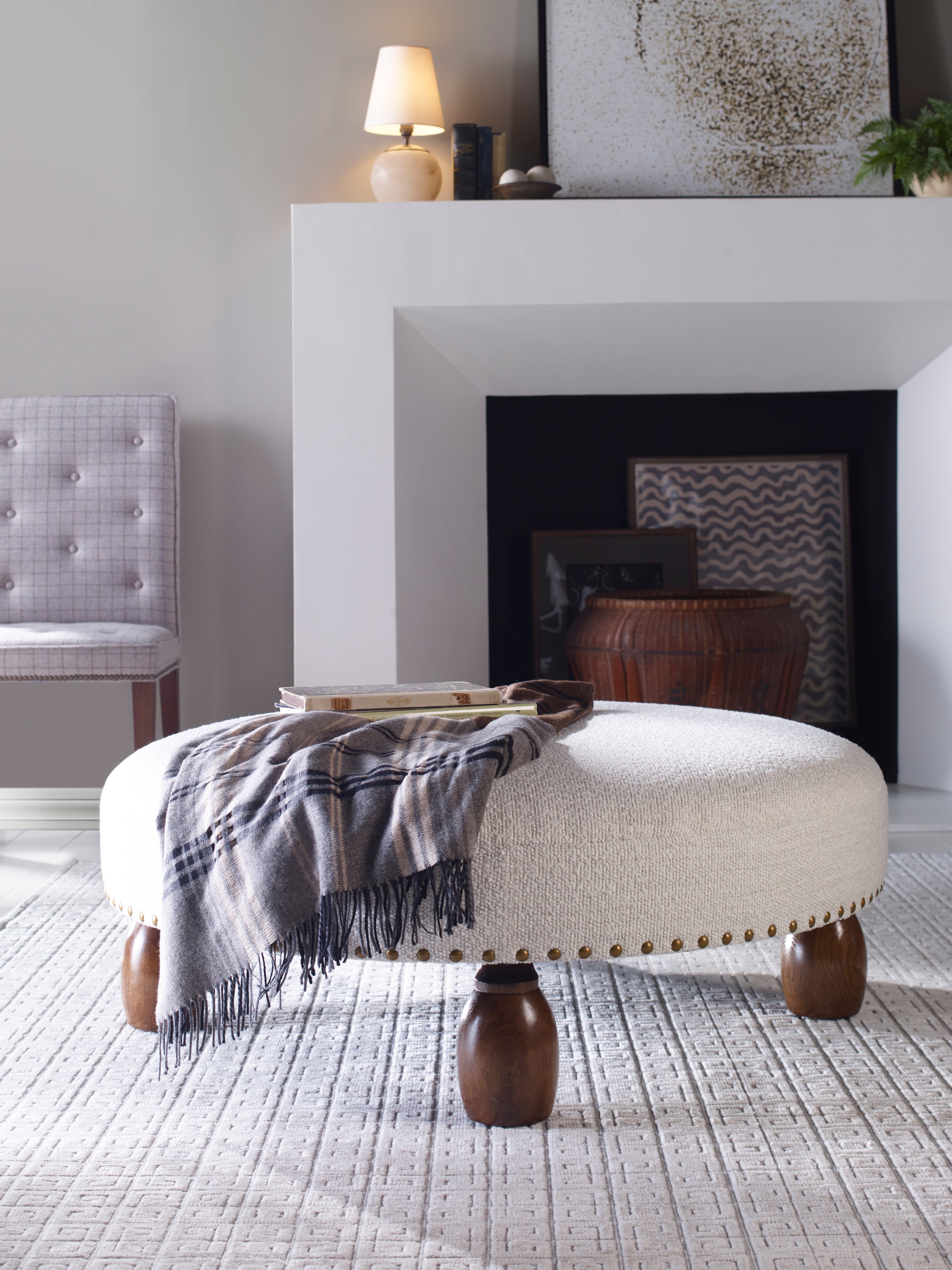 Upland 44 Round Cocktail Ottoman