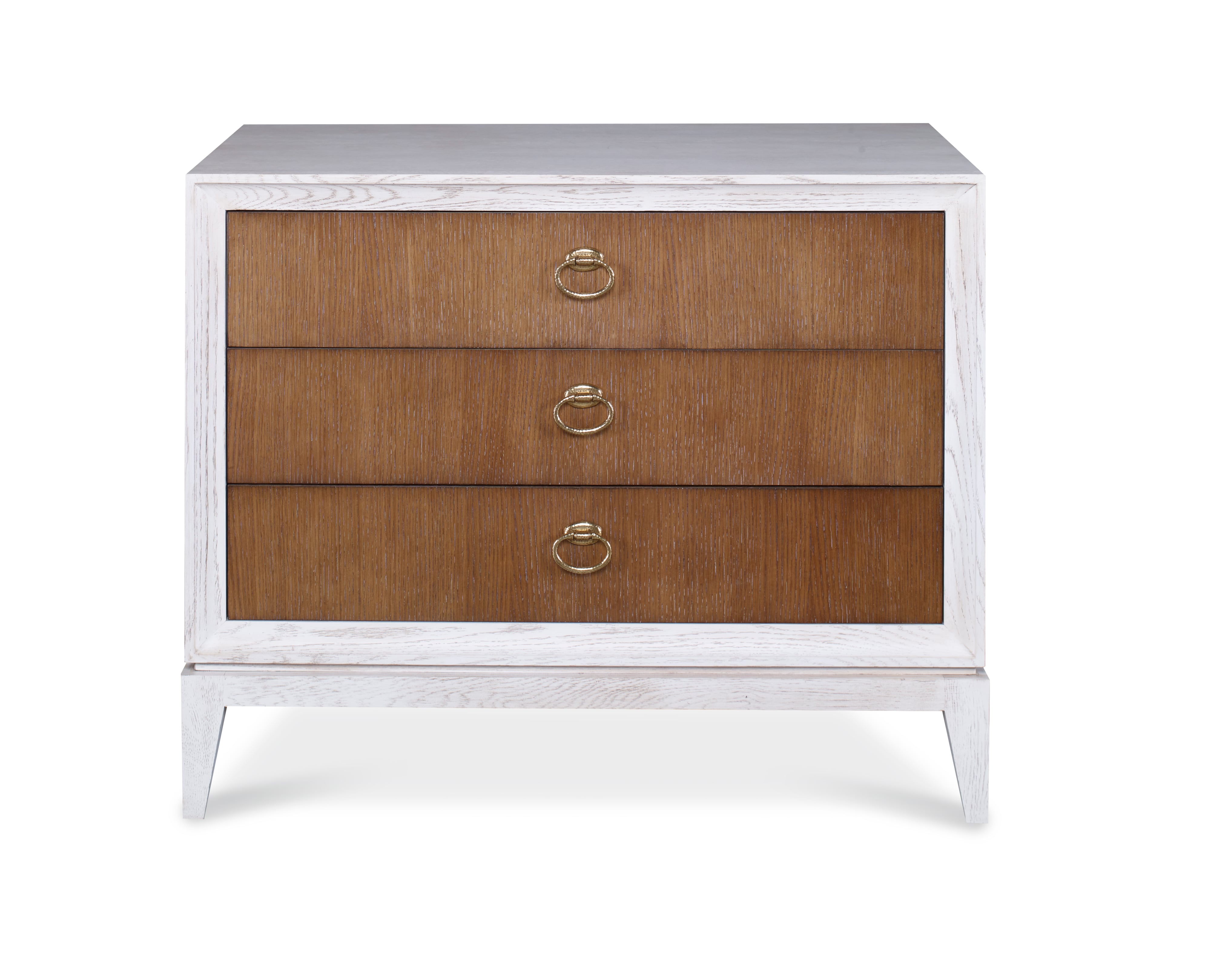 Details Three Drawer Large Nightstand