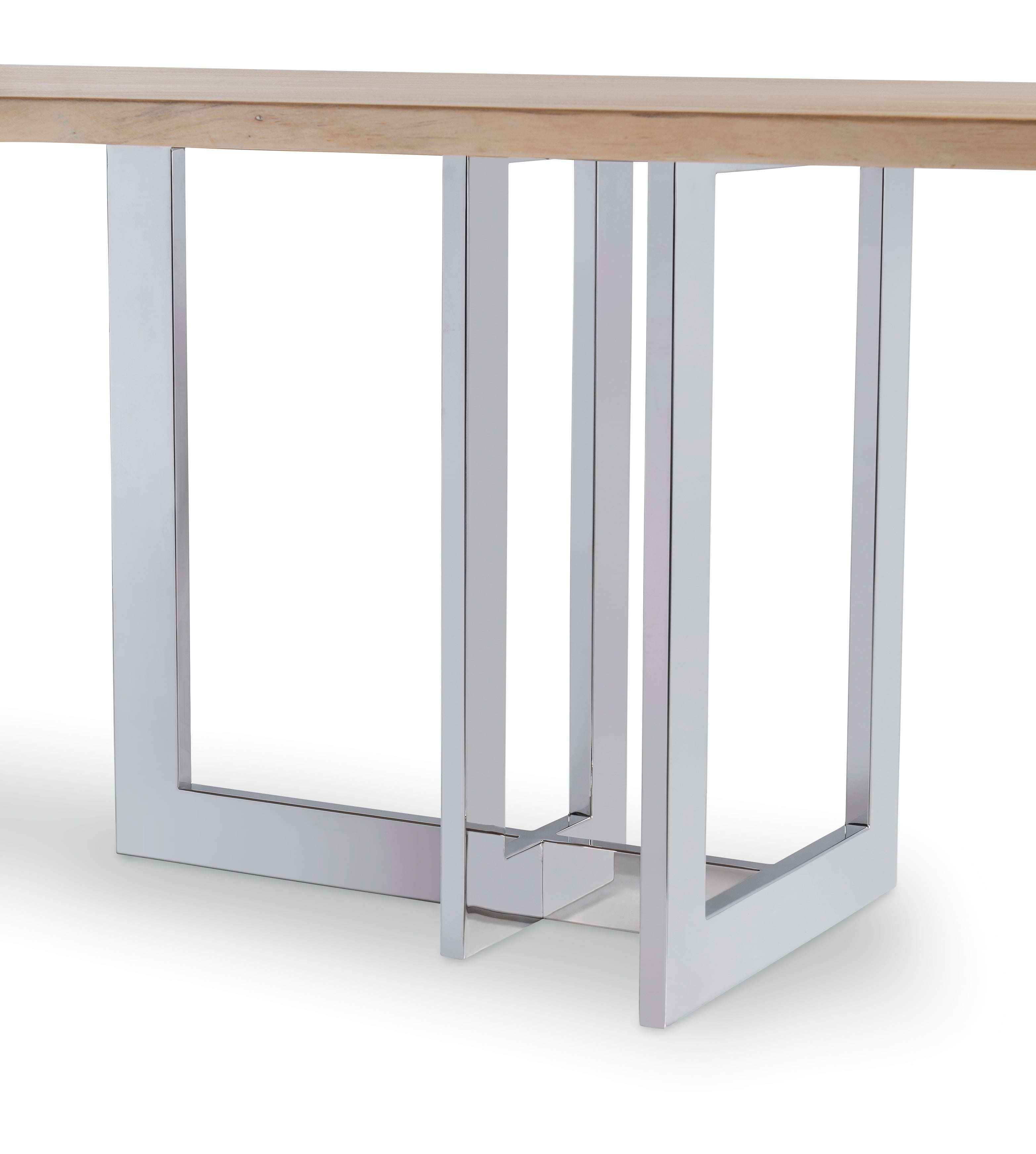 130 Guan.Slab Dining Tbl-Pol. Nickel