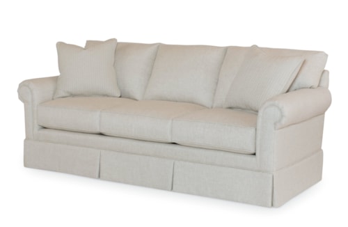 Transitional Clayburn Sofa with Rolled Arms