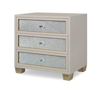 Glam Nightstand with 3-Drawers