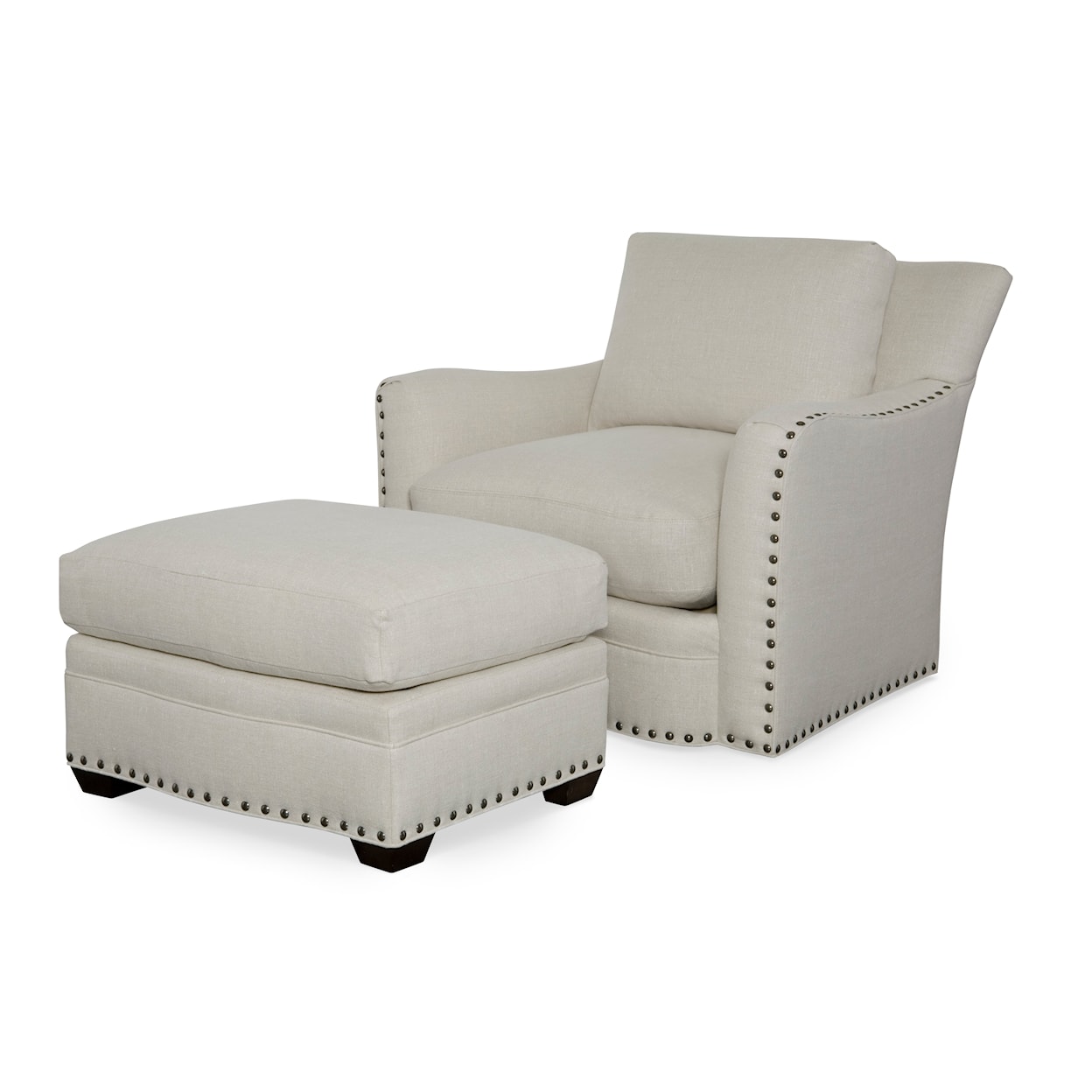 Century Elegance  Upholstered Ottoman