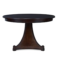 Transitional Round Dining Table with Tri-Pedestal Base