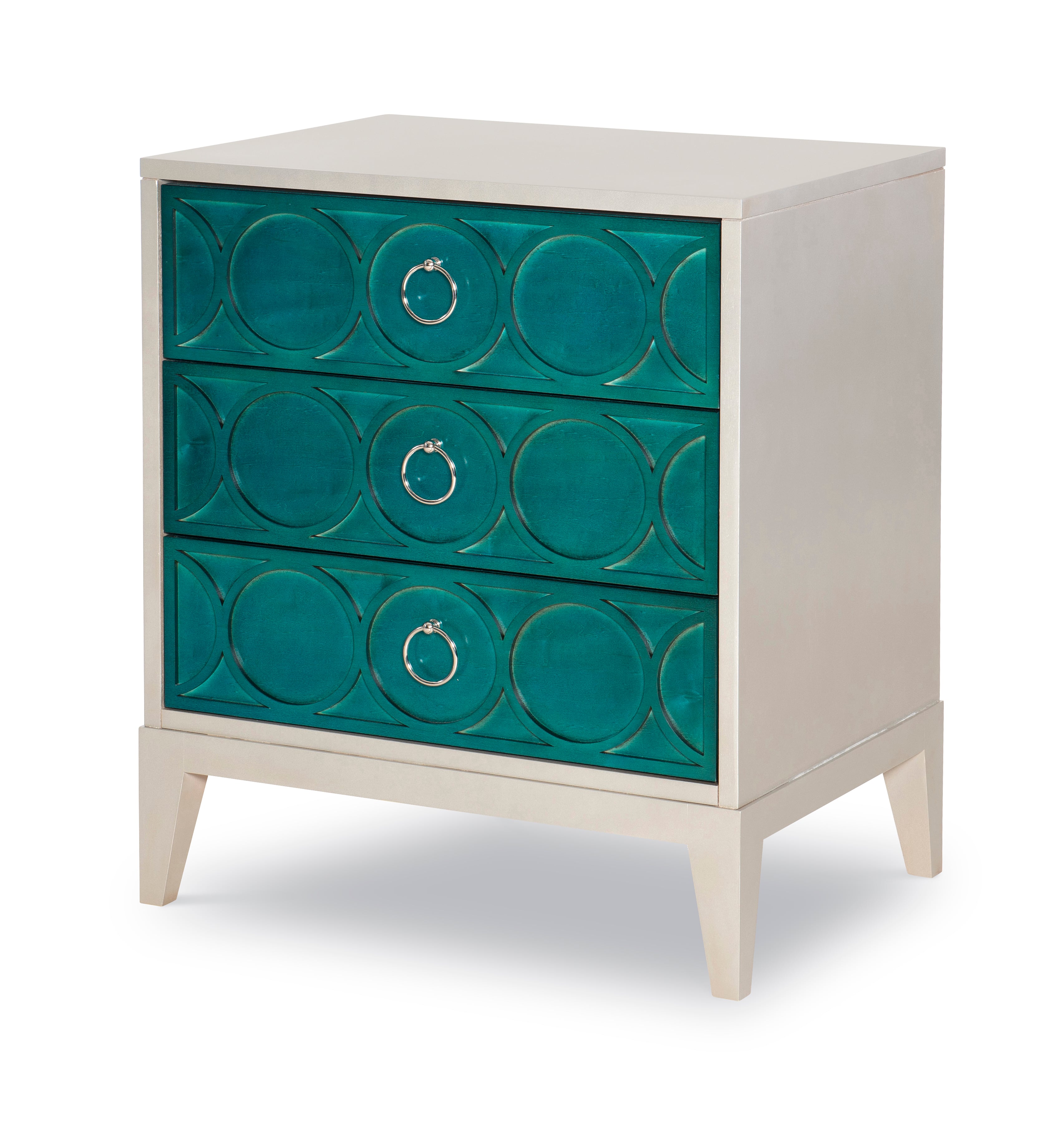 Century Details Case Details 3 Drawer Small Nightstand