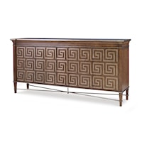 Arcadia Global 4-Door Credenza with Champagne Finish
