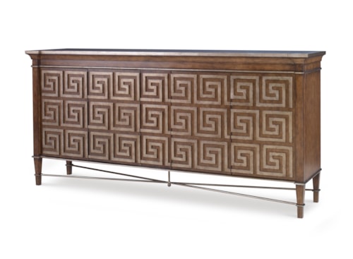 Arcadia Global 4-Door Credenza with Champagne Finish