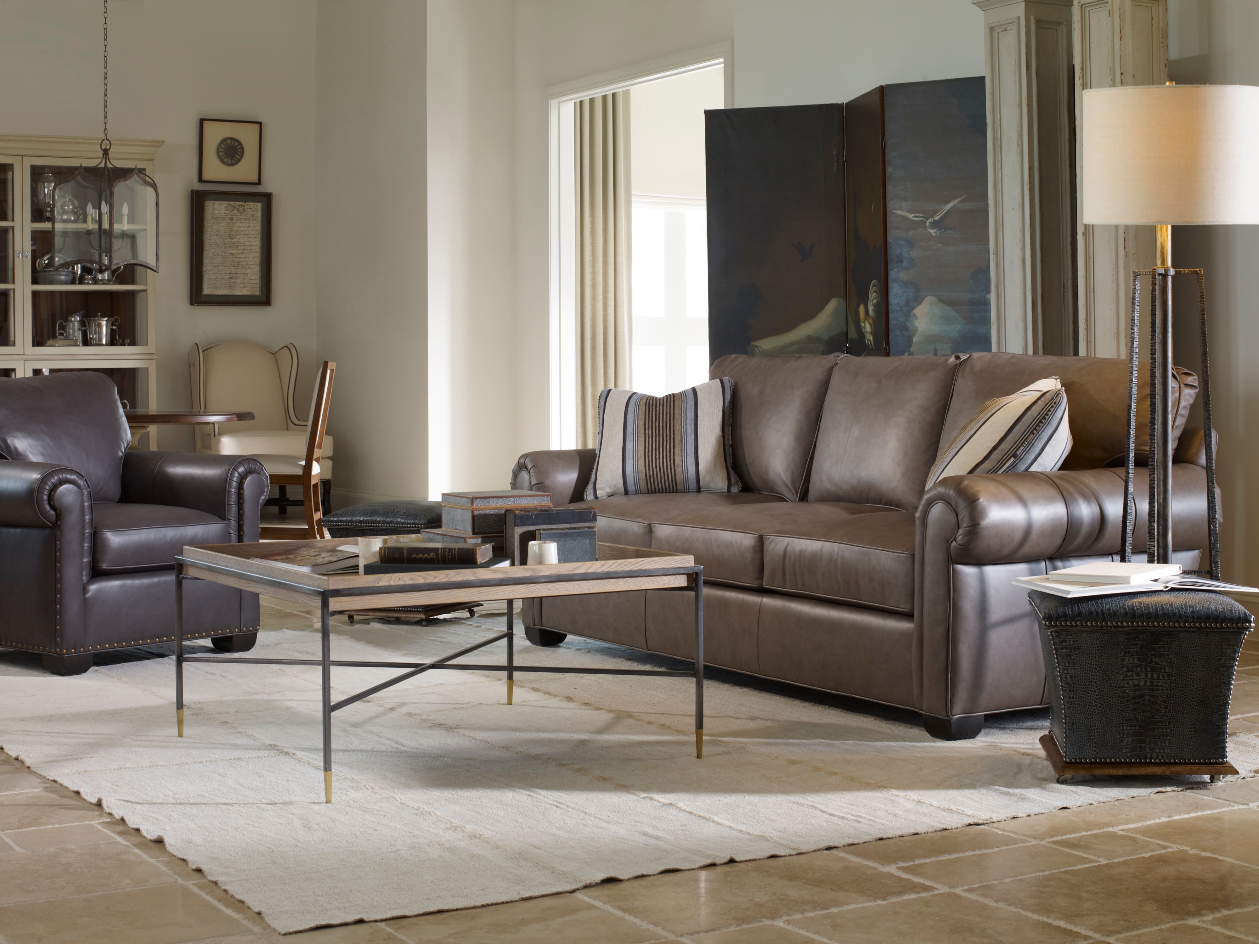 Century Leather Stone Leatherstone Sofa