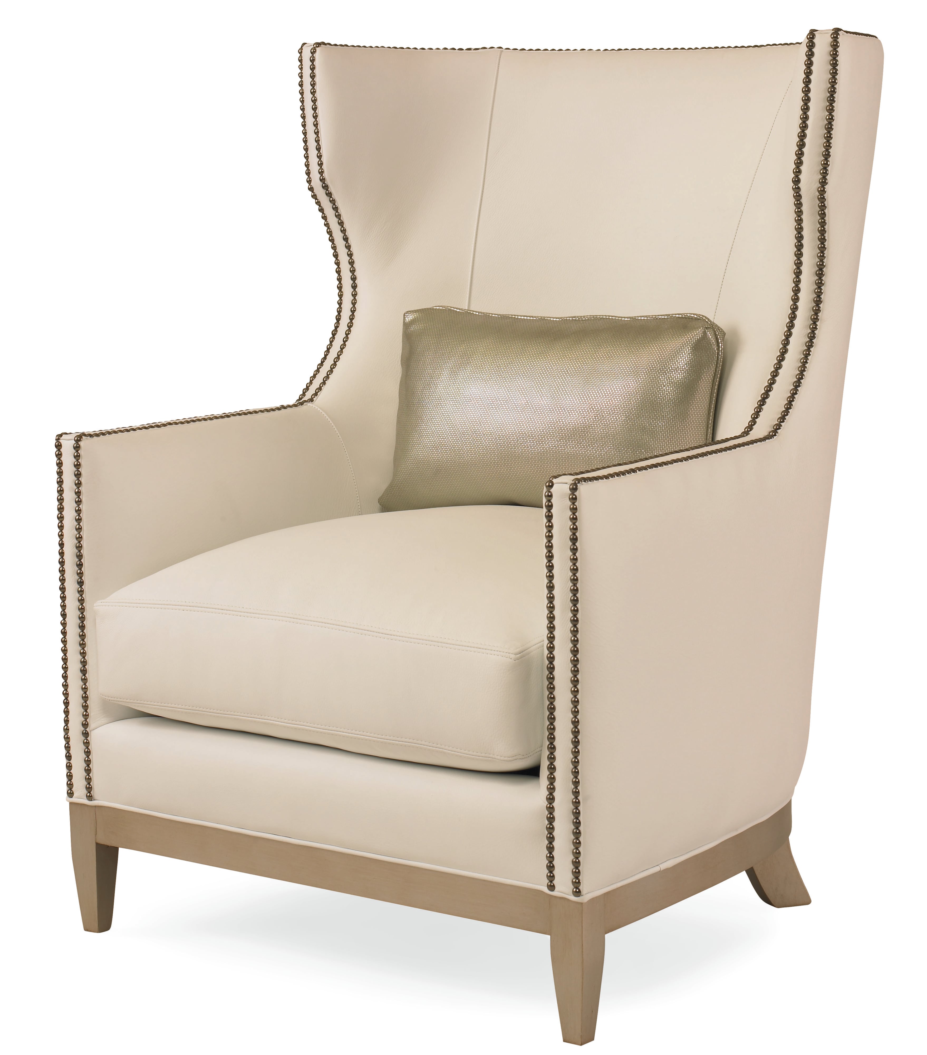 Century Leather Stone Accent Chair