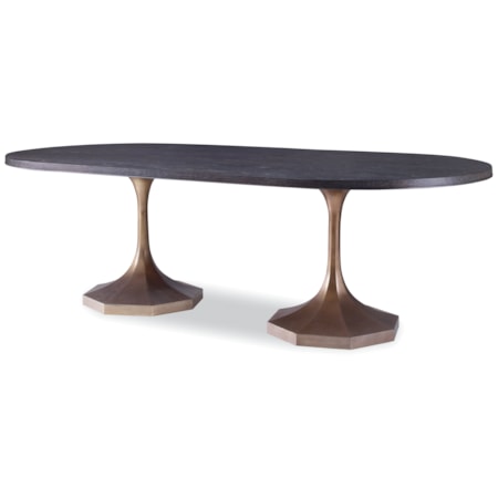 Blake Silver Pedestal Dining Table