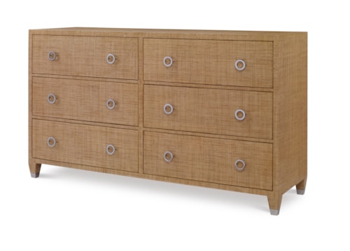 Charleston Dresser (W/Glass)-Sand