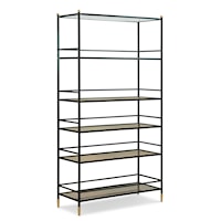 Traditional Etagere with Glass Shelves