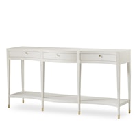 Monarch Contemporary 3-Drawer Console Table