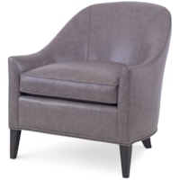 Contemporary Poe Arm Chair with Slope Arms