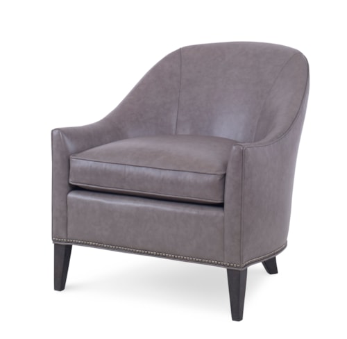 Contemporary Poe Arm Chair with Slope Arms