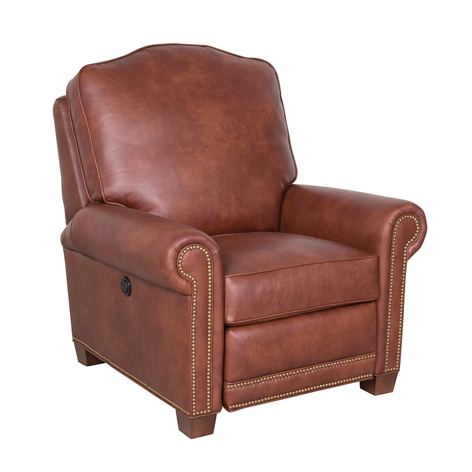 Century Leather Stone Larsen Manual Recliner