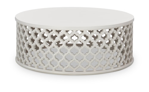 Outdoor Complements Transitional Round Cocktail Table