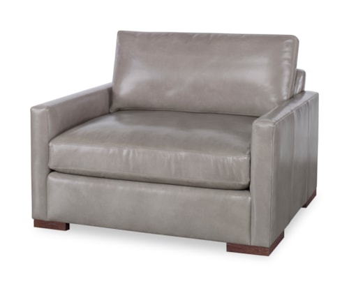 Great Room Contemporary Leather Chair and a Half