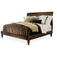 Chelsea Club Traditional King Platform Sleigh Bed