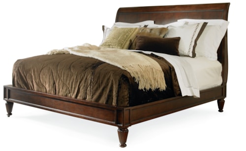 Chelsea Club Traditional King Platform Sleigh Bed