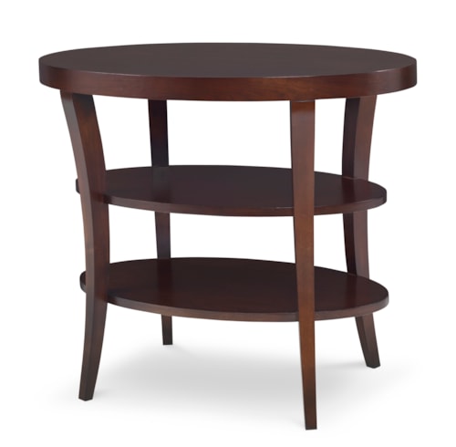 Transitional Lamp Table with Two Lower Shelves