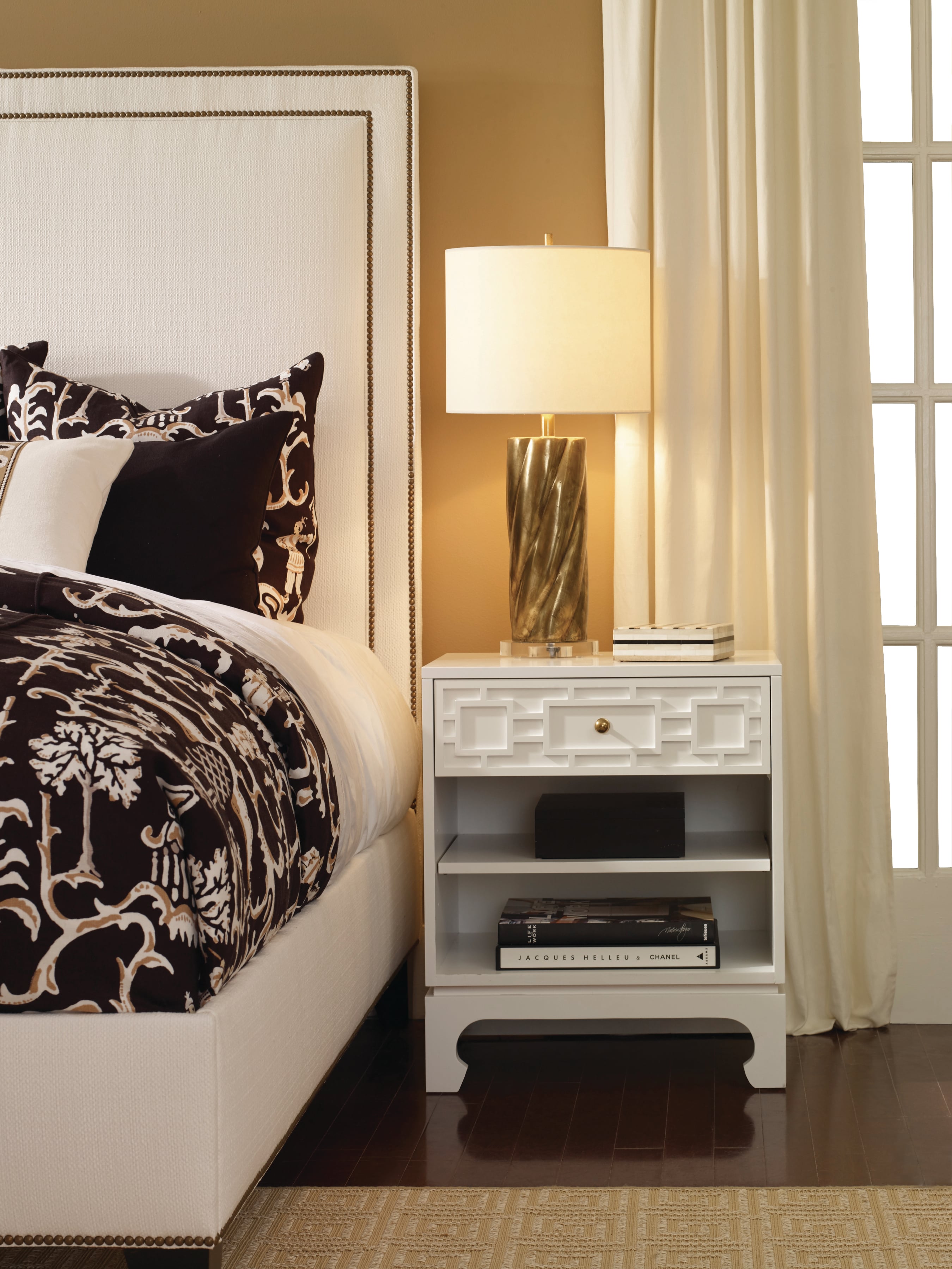 Century Details Case Details Single Drawer Small Nightstand