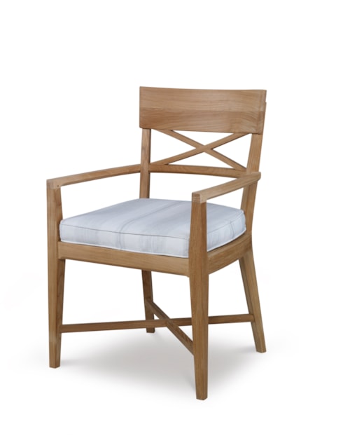 Coastal Outdoor Dining Chair with Cushion