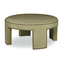 Durant Contemporary Large Round Upholstered Ottoman