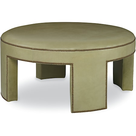 Durant Contemporary Large Round Upholstered Ottoman