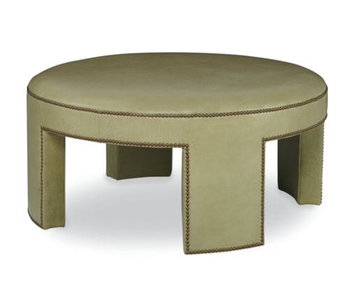 Durant Contemporary Large Round Upholstered Ottoman
