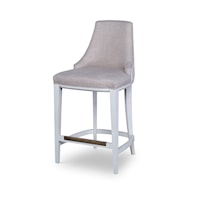Dora Transitional Upholstered Counter Height Stool