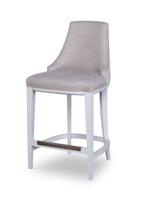 Dora Transitional Upholstered Counter Height Stool