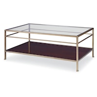 Hyde Park Contemporary Cocktail Table with Open Shelf