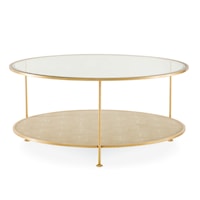 Monarch Transitional Cocktail Table with Glass Top