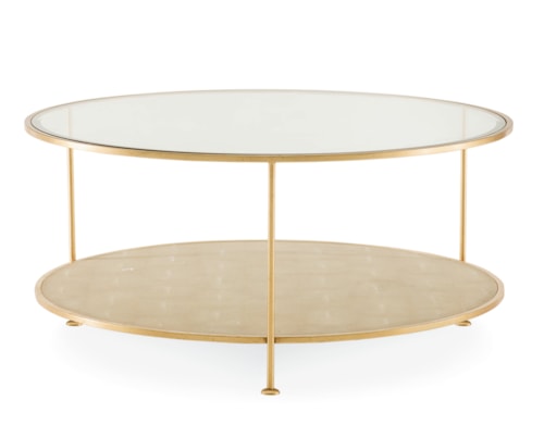 Monarch Transitional Cocktail Table with Glass Top