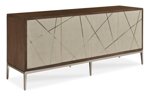 Remi Mid-Century Modern 4-Door Credenza