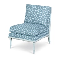 Jasmine Coastal Upholstered Armless Accent Chair
