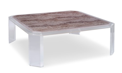 Transitional Phoenix Coffee Table with Mahogany Top