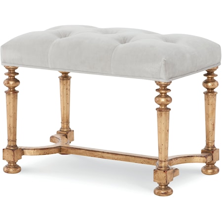 Monarch Traditional Bench with Tufted Seat