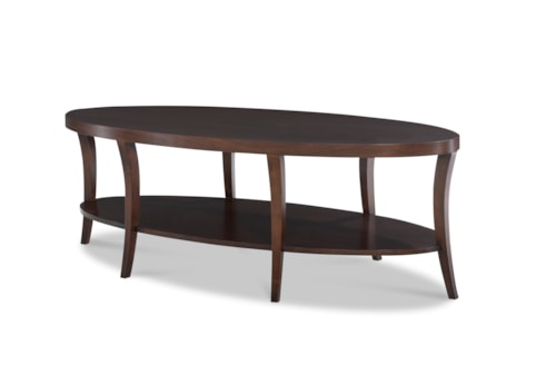 Transitional Cocktail Table with Bottom Shelf