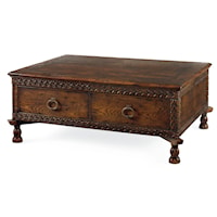 Laurel Traditional 4-Drawer Storage Cocktail Table