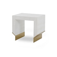 Fractal Contemporary Bench with Brass Accent