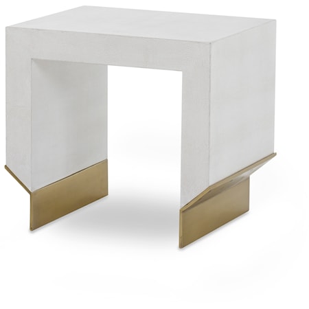 Fractal Contemporary Bench with Brass Accent