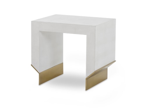 Fractal Contemporary Bench with Brass Accent