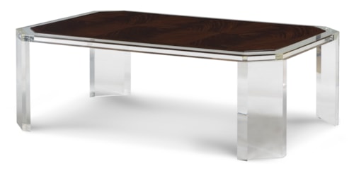 Transitional Phoenix Coffee Table with Mahogany Top