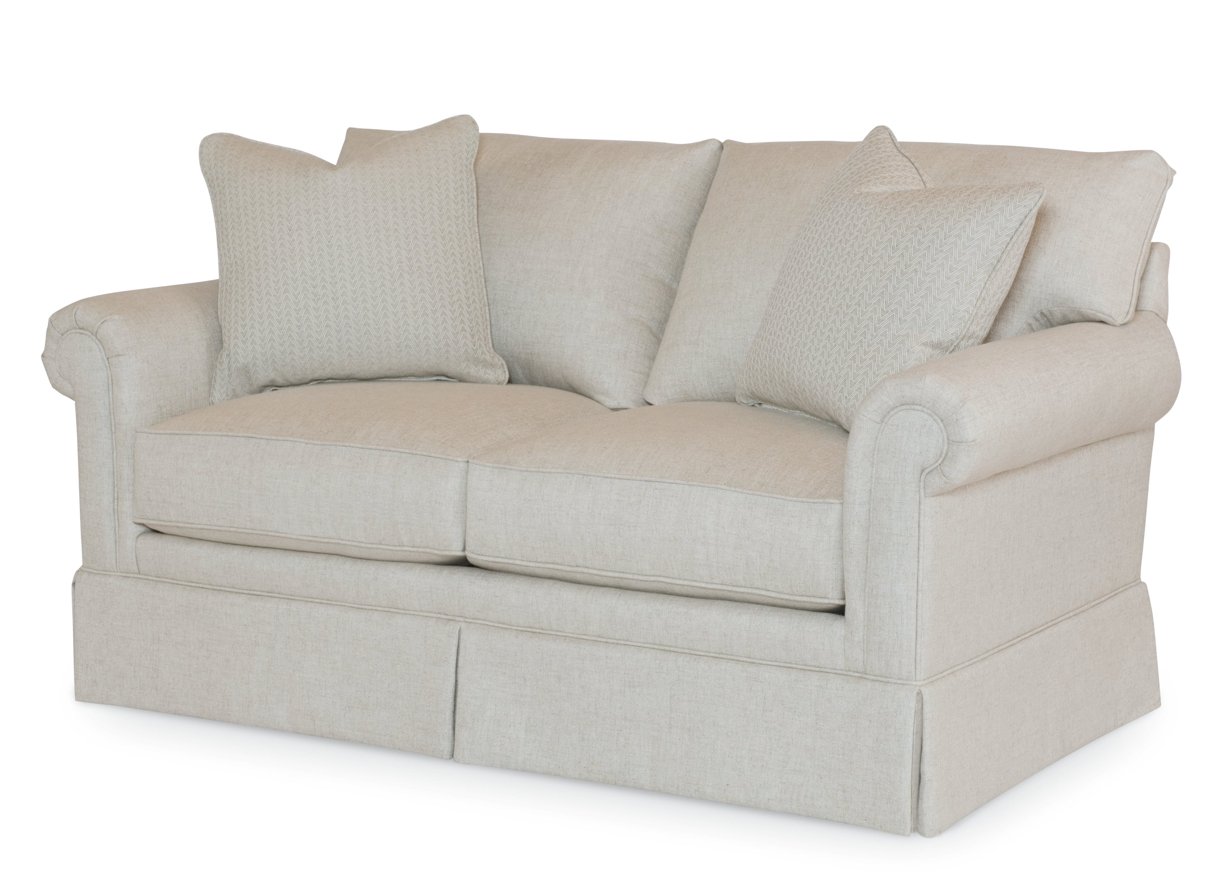 Skirted sofa on sale and loveseat