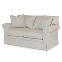 Transitional Clayburn Loveseat with Rolled Arms