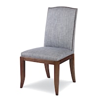 Transitional Chelsea Upholstered Side Chair with Nailheads