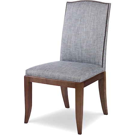 Transitional Chelsea Upholstered Side Chair with Nailheads