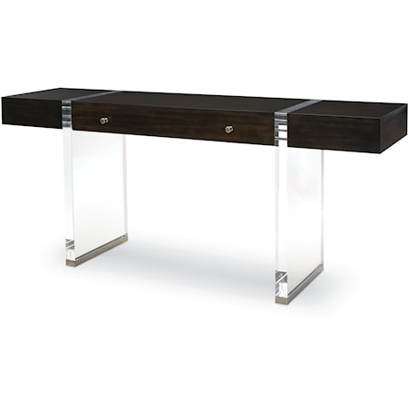 Gramercy Contemporary Console Table with Acrylic Legs